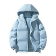 thumbnail image 2 of Ounisa Womens Puffer Jacket Full Zip Quilted Hooded Bubble Coats Padded Jacket Long Sleeve Winter Warm Coat Pocket, 2 of 3