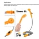 thumbnail image 5 of Soidarity Herramientas de ducha de coche para acampar, Kit de baño para exteriores, cabeza recargable, plegable para senderismo, floración, carpas Azul Cremallera + cubo, 5 of 6