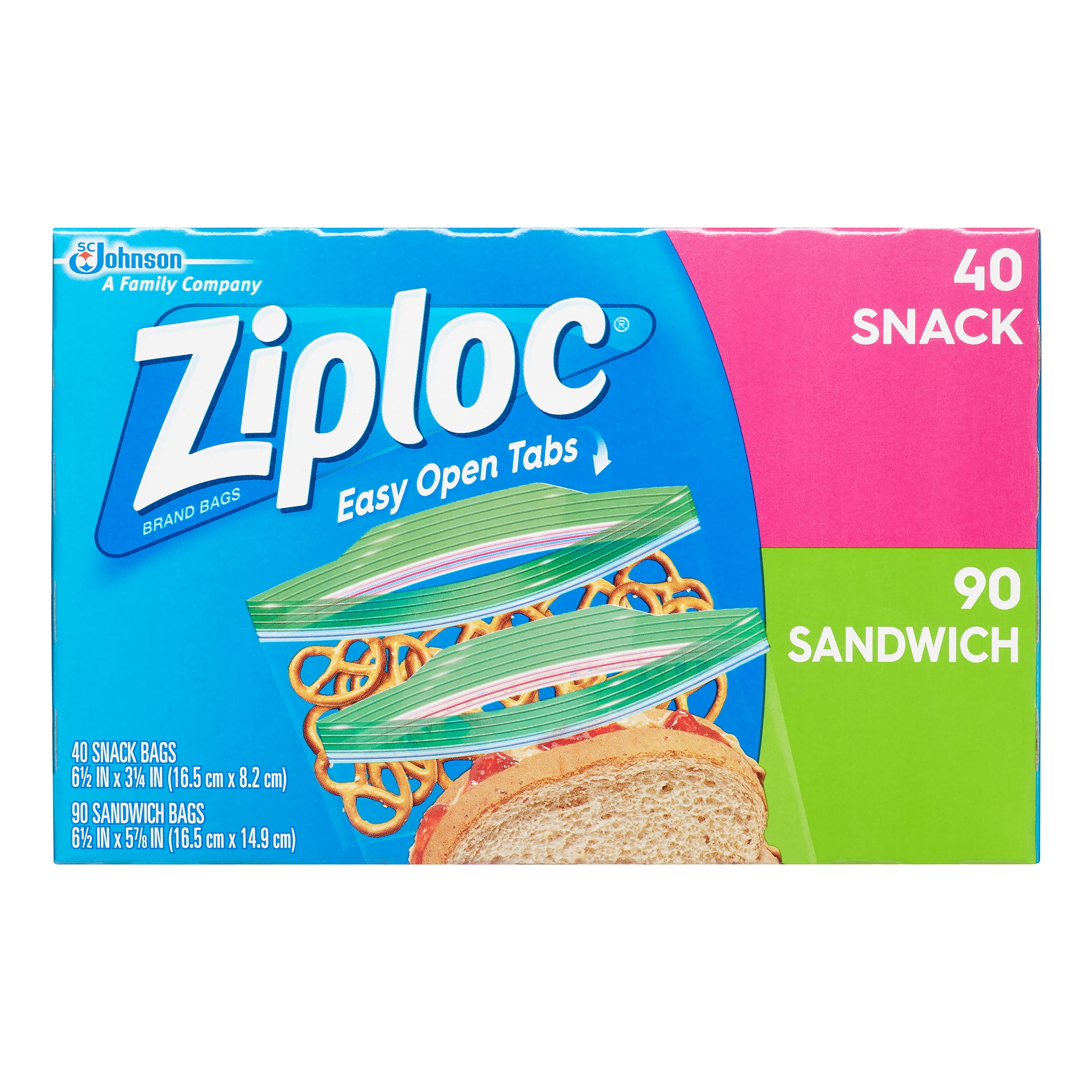 Ziploc Sandwich & Snack Lunch Pack Bags, 130 ct