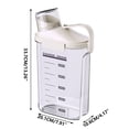 thumbnail image 2 of Openpig Cereal Containers Storage, 2500ML Airtight Large Dry Food Storage Containers with Pouring Spout Measuring Cup for Snacks Grain Rice, Dispenser Plastic Bin, 1PC, 2 of 3