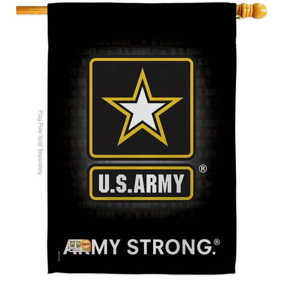 Breeze Decor H108061-BO U.S. Army Americana Military Impressions Decorative Vertical 28" x 40" Double Sided House Flag
