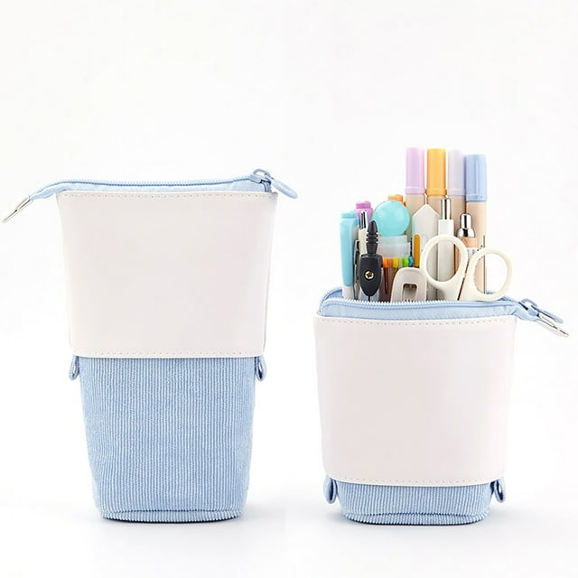 Dvkptbk Down Pull Pencil Case Creative Retractable Pencil Case Stationery Storage Bag Cute Pen Bags