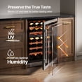 thumbnail image 5 of Ca'Lefort 24'' Wine Cooler Refrigerator, Under Counter 52 Bottle Dual Zone Wine Fridge, Freestanding & Built-in with Glass Door, 5 of 10