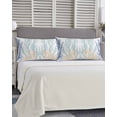 thumbnail image 5 of Coral Blue Green Beige Pillow Covers King Size, Summer Coastal Ocean Plant Soft Bed Throw Pillowcases Breathable Cooling Long Lumbar Body Pillow Sham Cover for Bed Sofa 20''x40'', 5 of 7