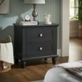 thumbnail image 6 of Chelsea Lane Elise 2-Drawer Nightstand End Table, Black, 6 of 6