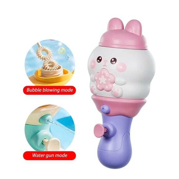 2 In 1 Cute Animal Bubble Water Blaster, Handheld Automatic Bubble & Water Spray Summer Outdoor Toy