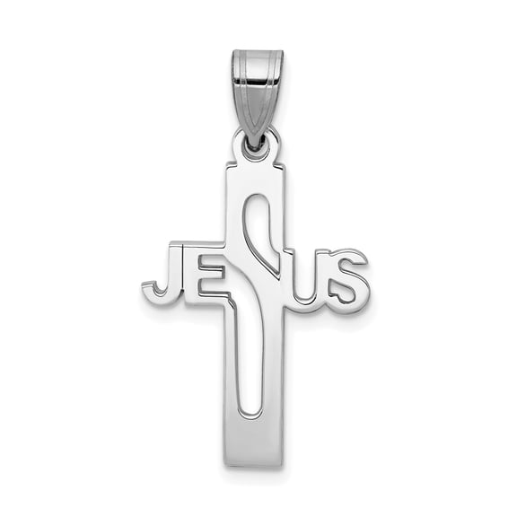 925 Sterling Silver Jesus Cross Shaped Extra Small Pendant