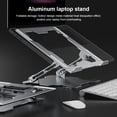 thumbnail image 3 of tredstone Support d'Ordinateur Portable Plateau Stable Réglable Support Étagère Bureau Utilisation en Alliage d'Aluminium Support de Bureau avec Refroidissement Conception, 3 of 7