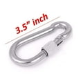 Wideskall 3.5" Heavy Duty Metal Screw Lock Carabiner Hook Snap Clip D