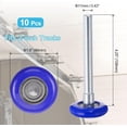 thumbnail image 2 of 10 Pcs Rouleaux de Porte de Garage en Nylon 1.8 Pouces pour Piste de Garage 2 Pouces, Roues de Porte de Garage Silencieuses 4.25 Pouces, Roulement de Précision 6200zz 8 Boules, Bleu, 2 of 5
