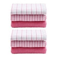 thumbnail image 1 of NvziToallas de cocina, lindas toallas de cocina, paños de cocina, paños de cocina de algodón a rayas, paños de cocina absorbentes, color rosa, 1 of 4