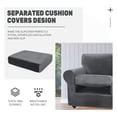 thumbnail image 2 of JIATER 4-Piece Velvet Sofa Cover Non-Slip Couch Cover Stretch Sofa Slipcover Washable Furniture Protector,Sofa Gray, 2 of 7