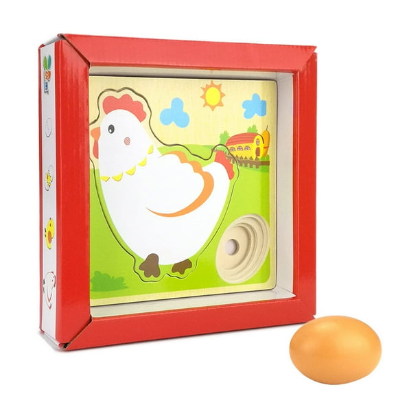 Pollo Gallina Rompecabezas Huevos Proceso Rompecabezas Juguetes Educativos De Aprendizaje Temprano Noticed FN002942-00