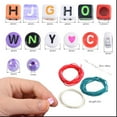 thumbnail image 4 of 1300 pieza cuadradas y mezclada abalorios con letras espaciadora para joyería DIY, pen, fabricación de h Sunnimix Perlas del alfabeto, 4 of 6