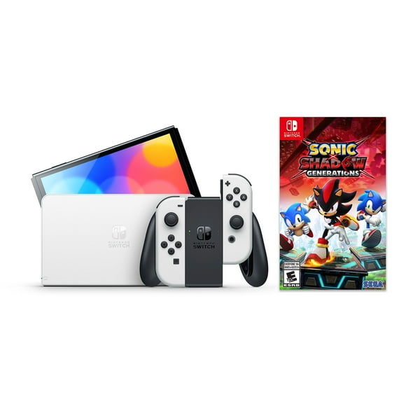 Nintendo Switch (OLED Model) w/ White Joy-Con PLUS Sonic x Shadow Generations (Nintendo Switch)