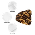 thumbnail image 3 of Kdxio Brown Plaid Sunflower Winter Beanie for Men Women Beanie Knit Hat Cuffed Cap Beanie Knit Chunky Snow Cap, 3 of 6