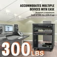 thumbnail image 2 of KFFKFF 12U Audio-Visual Rack Stand, Supports up to 500 lbs, Equipped with Secure Locking Wheels and Versatile Round & Square Mounting Holes, Featuring Unique Ventilation for 19" AV, Music & IT Gear, 2 of 9