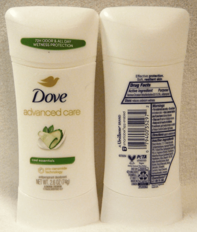 Dove go fresh Antiperspirant Deodorant, Cool Essentials 2.6 oz, Twin Pack