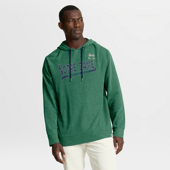 Men's Fanatics Green Notre Dame Fighting Irish Hometown Premium Huddle Up Long Sleeve Hoodie T-Shirt