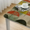 thumbnail image 4 of HAOXIT  Rectangle Vinyl Tablecloth Flannel Backed Heavy Duty Tablecloth Wipeable Waterproof Oilproof Tablecloth Picnic Tablecloth Decorative Table Cover 52*52, 4 of 7