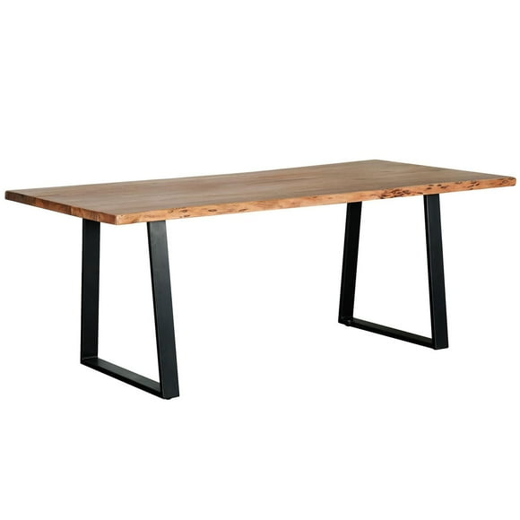 Primo International Kiel 79 in. Wood and Metal Dining Table