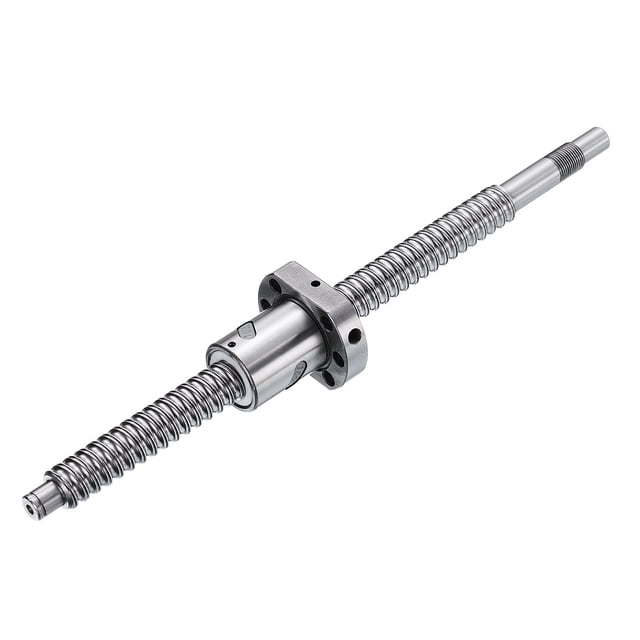 Uxcell BallScrew SFU1605 (Dia 16mm, 5mm, Length 280mm) with Ball Screw Nut Standard End Machining for BK/BF12 CNC Machine Parts