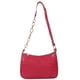 thumbnail image 1 of Bolso bandolera de piel sintética con cadena y estampado de cocodrilo estilo retro francés, color rojo rosa, 1 of 5