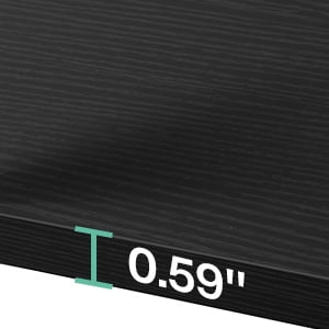 Demi Bonn 5 Tier Bookshelf with Staggered Shelves, Wood and Metal Bookcase Storage Organizer, Round Display Standing Shelf Unit for Bedroom, Living Room, Black