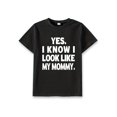 thumbnail image 3 of A Boy's Summer T-shirt With Alphabet Print Like My Mom's, Casual And Comfortable, Light And Breathable, Round Neck Short Sleeve T-shirt., 3 of 7