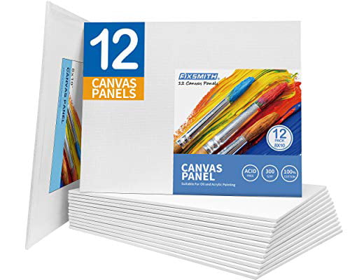 Super Value Pack Artist Canvas Board for Acrylic Oil & Tempera Painting 100% Cotton Primed Canvases FIXSMITH Canvas Panels 14 Pack 11 x 14 Inch Painting Canvas Panel Boards 