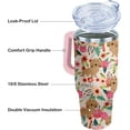 thumbnail image 4 of 40 oz Dachshund Tumbler with Handle and Straw, Dog Travel Mug Water Bottle, Stainless Steel Insulated Cup with Lid and Straw, Birthday Christmas Gifts, 4 of 6