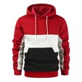 thumbnail image 1 of MITCOWBOYS Chandails à Capuchon pour Hommes Chandail à Capuchon Chaud Mode Chandail à Capuchon Assorti Sweat à Capuche Graphique pour Hommes L (Liquidation) Rouge, 1 of 3