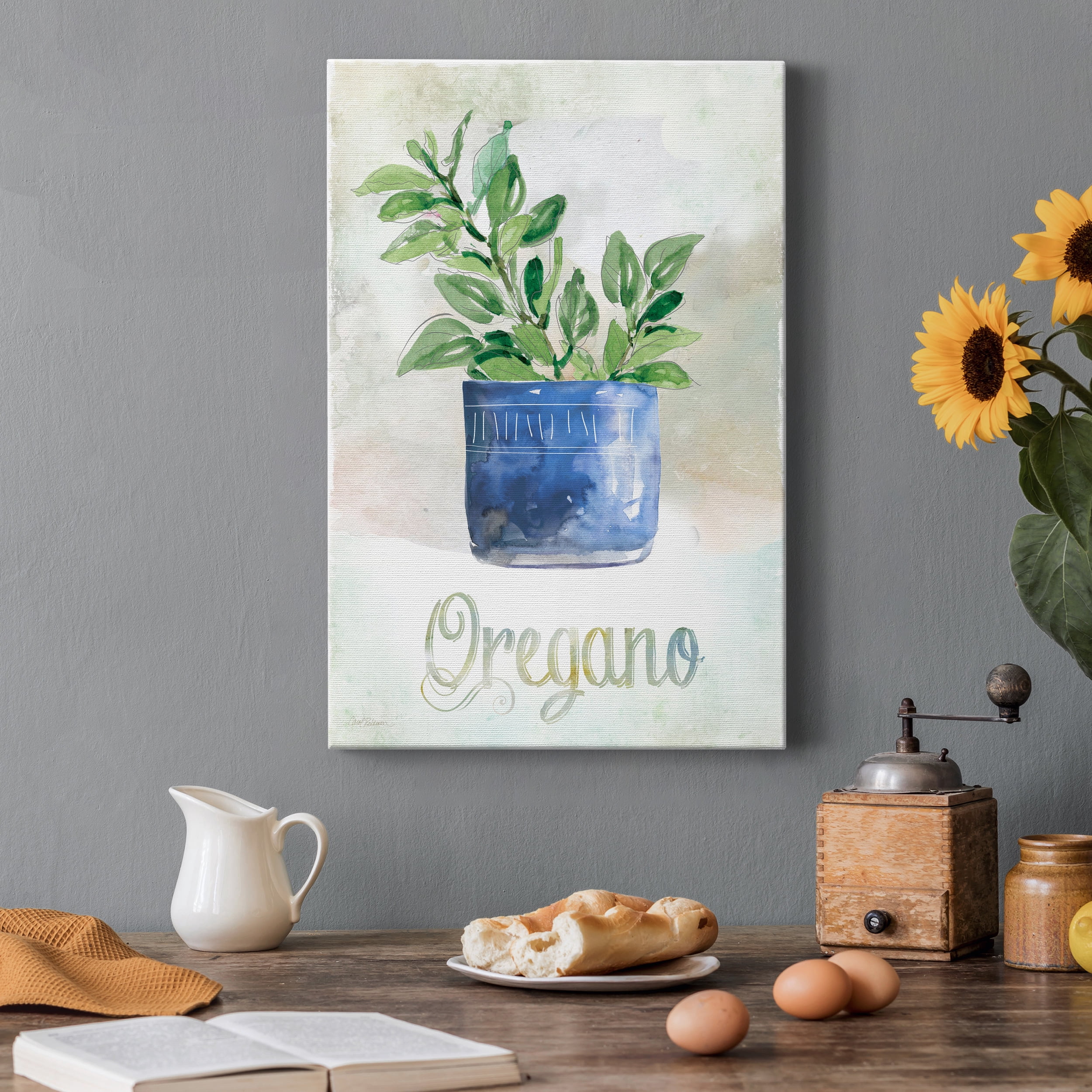 Potted Oregano Premium Gallery Wrapped Canvas - Ready to Hang - 8 x 12