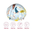 thumbnail image 3 of Gaeub Japanese Carps Shower Caps for Women Men,Double Waterproof Layers Bathing Hat,Elastic and Reusable Bath Caps, 3 of 7