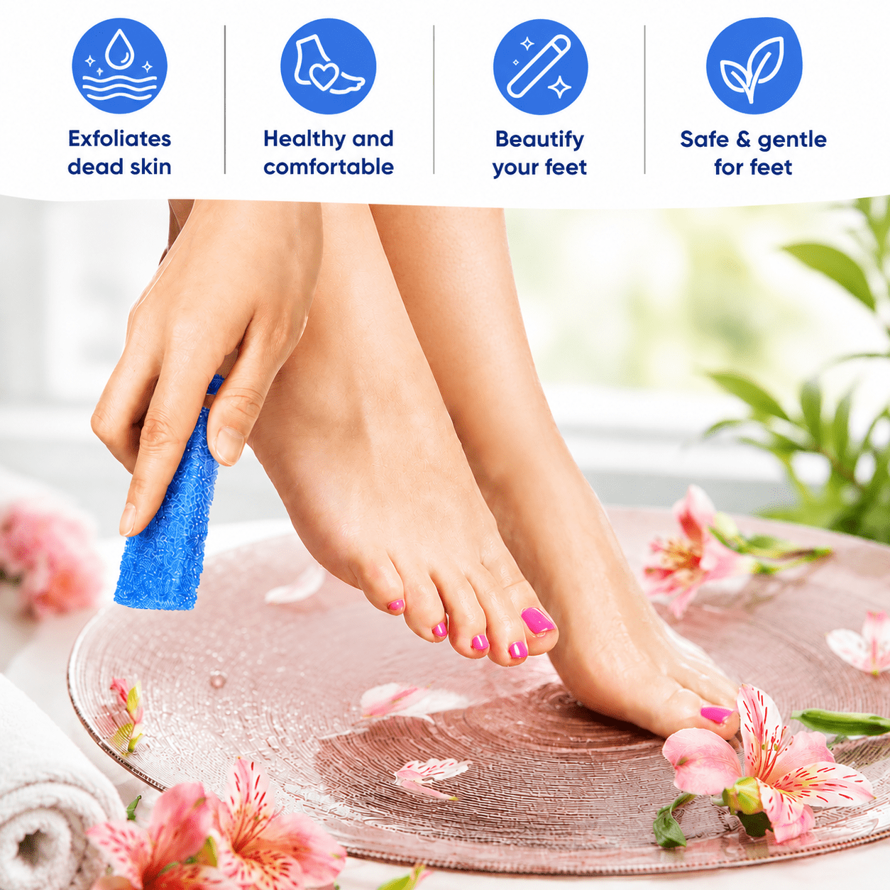 Tori Mika Mini Pumice Stone for Feet 400 PCS, Disposable Callus Remover Bulk Pack, Foot Scrubber for Dead Skin & Rough Heels, Professional Pedicure Tools for Salon Spa, Foot Exfoliator, Corn Remove
