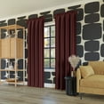 thumbnail image 6 of Sun Zero Malmo 1-Piece Theater Grade Extreme 100% Blackout Rod Pocket Curtain Panel, 52"X84", Wine Red, 6 of 9