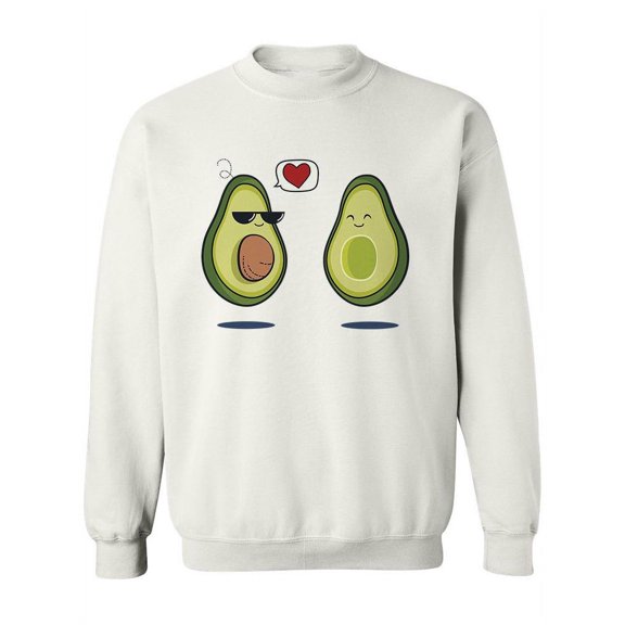 Avocado Halves Flirting Sweatshirt Women - Women Sweatshirt, White, 2XL