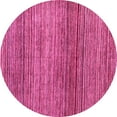 thumbnail image 1 of Ahgly Company Indoor Round Oriental Pink Modern Area Rugs, 7' Round, 1 of 4