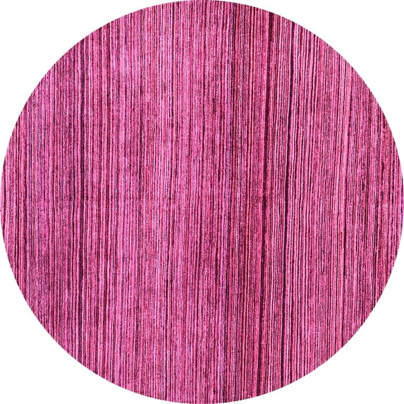 Ahgly Company Indoor Round Oriental Pink Modern Area Rugs, 7' Round