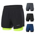 thumbnail image 3 of Doorslay Men's 2-in-1 Running Shorts Quick-Drying Breathable Energy Training Sports Jogging Cycling Shorts Extended Lining, 3 of 8
