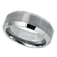 thumbnail image 5 of Jewelry Avalanche Tungsten Carbide Mens Wedding Band, Comfort Fit Beveled Edge Brushed Anniversary Ring, 5 of 6