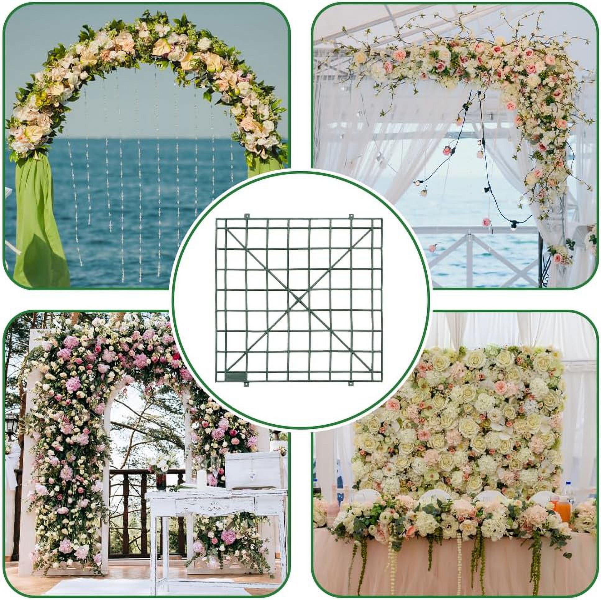 Jarware Flower Grid Griglia Per Fiori In Plastica Riciclata Verde - Per Barattoli In Vetro