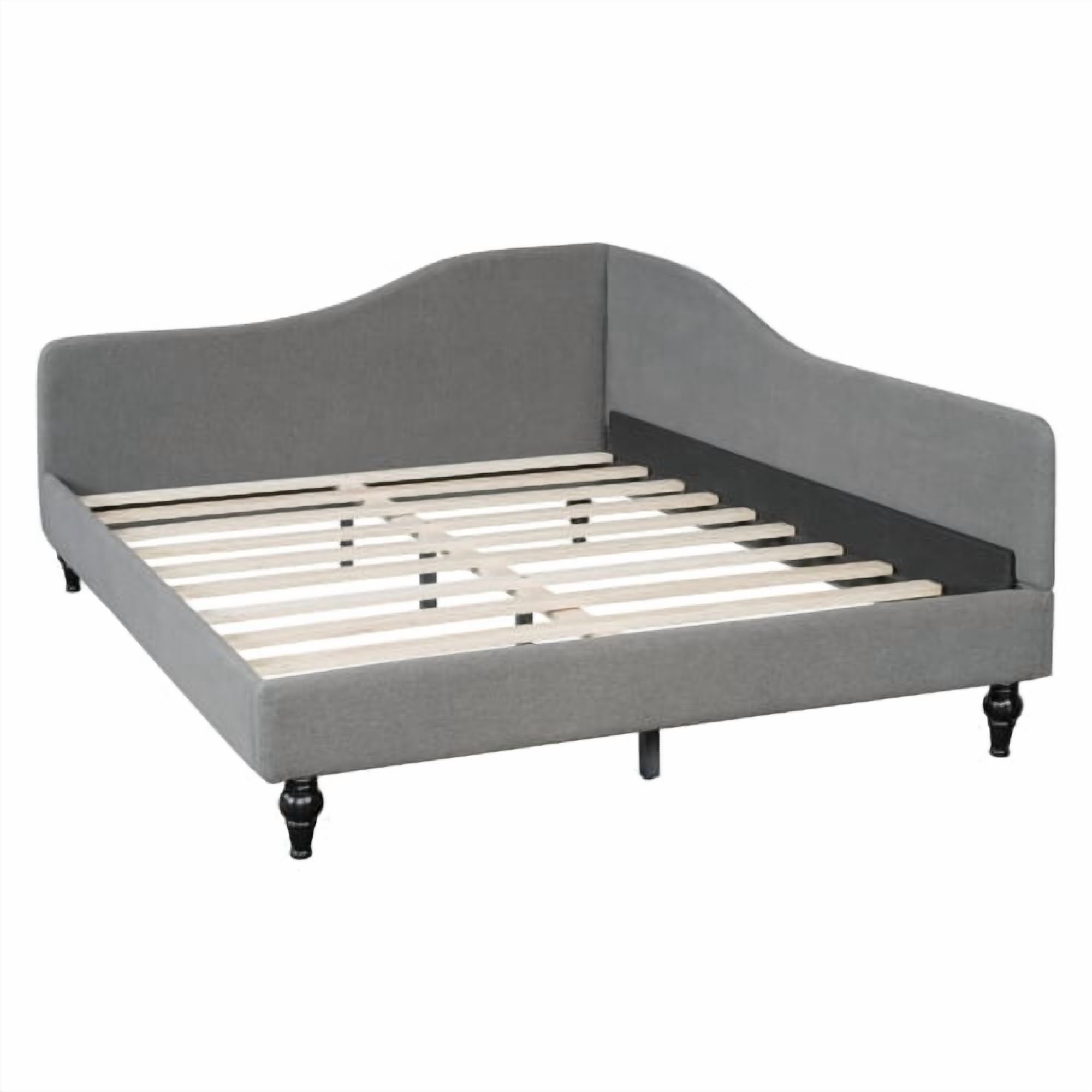 Euroco Upholstered Twin Size Sofa Bed with Wood Legs, Full