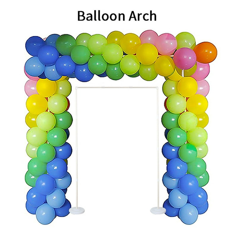 2 Sets Balloon Column Stand Kits 8.4ft Height Balloon Arch Stand Kit with 2  Base Stand 8 Pole 4 Flower Clip Reusable Balloon Tower Decorations for