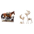 thumbnail image 1 of Majestuosa Colección De Esculturas De Resina De Caballos Y Renos. Elegantes Figuras De Animales Para La Decoración Del Hogar Y La Oficina. Perfectas Para Amantes Del Arte Y La Naturaleza., 1 of 8