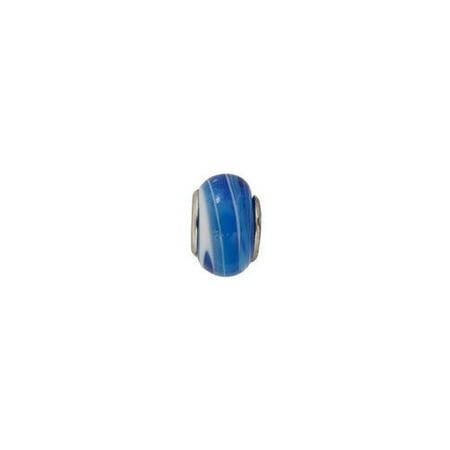 Janlynn Turquoise with White Swirl Glass Bead