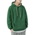 thumbnail image 1 of GigrtiJin Plus Size Fleece Hoodies for Men Solid Color Drawstring Long Sleeve Hooded Sweatshirt with Pocket Athletic Jogger Tops, 1 of 2