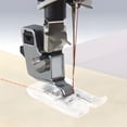 thumbnail image 2 of CIMAXIC Satin Stitch Presser Foot for Sewing Machine Transparent Plastic & Metal Fits All LowShank Models,1.18"X0.71"X0.28", 2 of 4