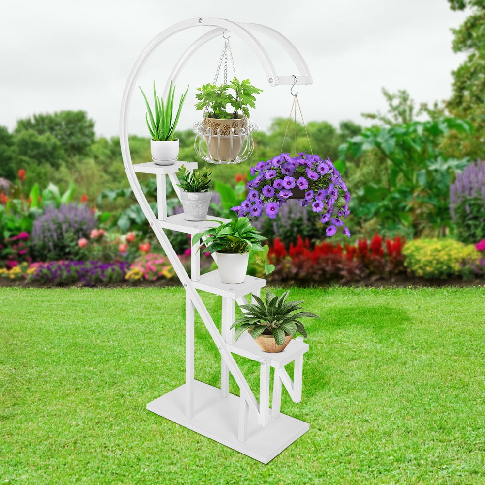 LYUMO Indoor Flower Plant Display Rack Multilayer Wrought Iron Pot