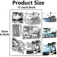 thumbnail image 2 of DIY Coastal Background Clear Rubber Stamps Sea Scenery View Vintage Reusable Transparent Silicone Stamp Seals for Journaling Card Making Scrapbooking Photo Album Decorative DIY Mixed Color DIY, 2 of 8